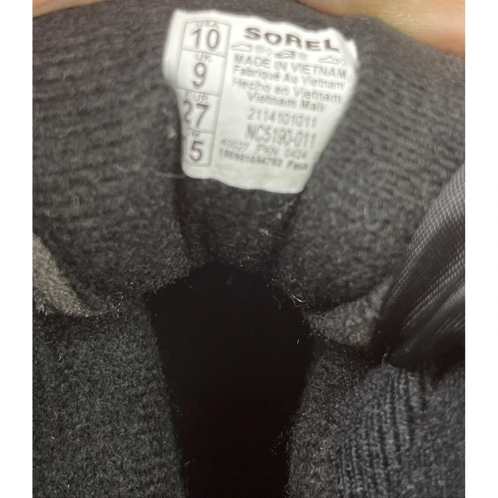 Sorel Childrens Snow Commander Winter Boots Little Kids Size‎ 10 Black/Blue NEW